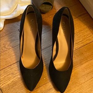 Aldo Black Heels Classic Suede Pumps
